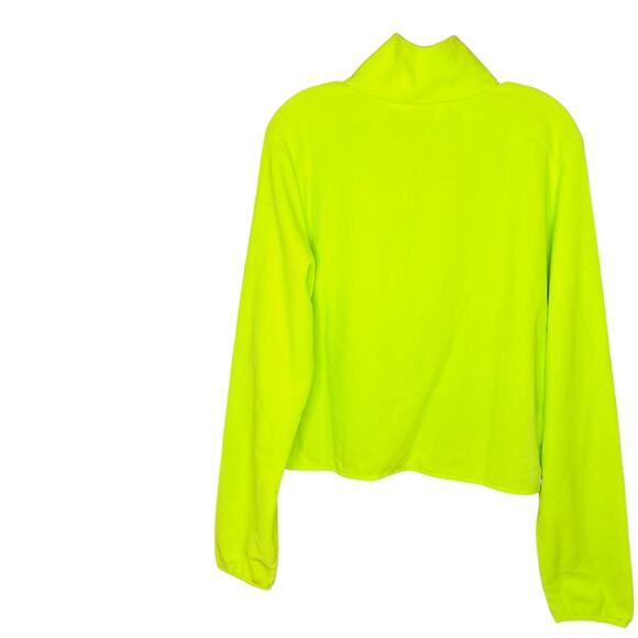 Rains Lime Half Zip Fleece Top WOmen's Large - Picture 2 of 10